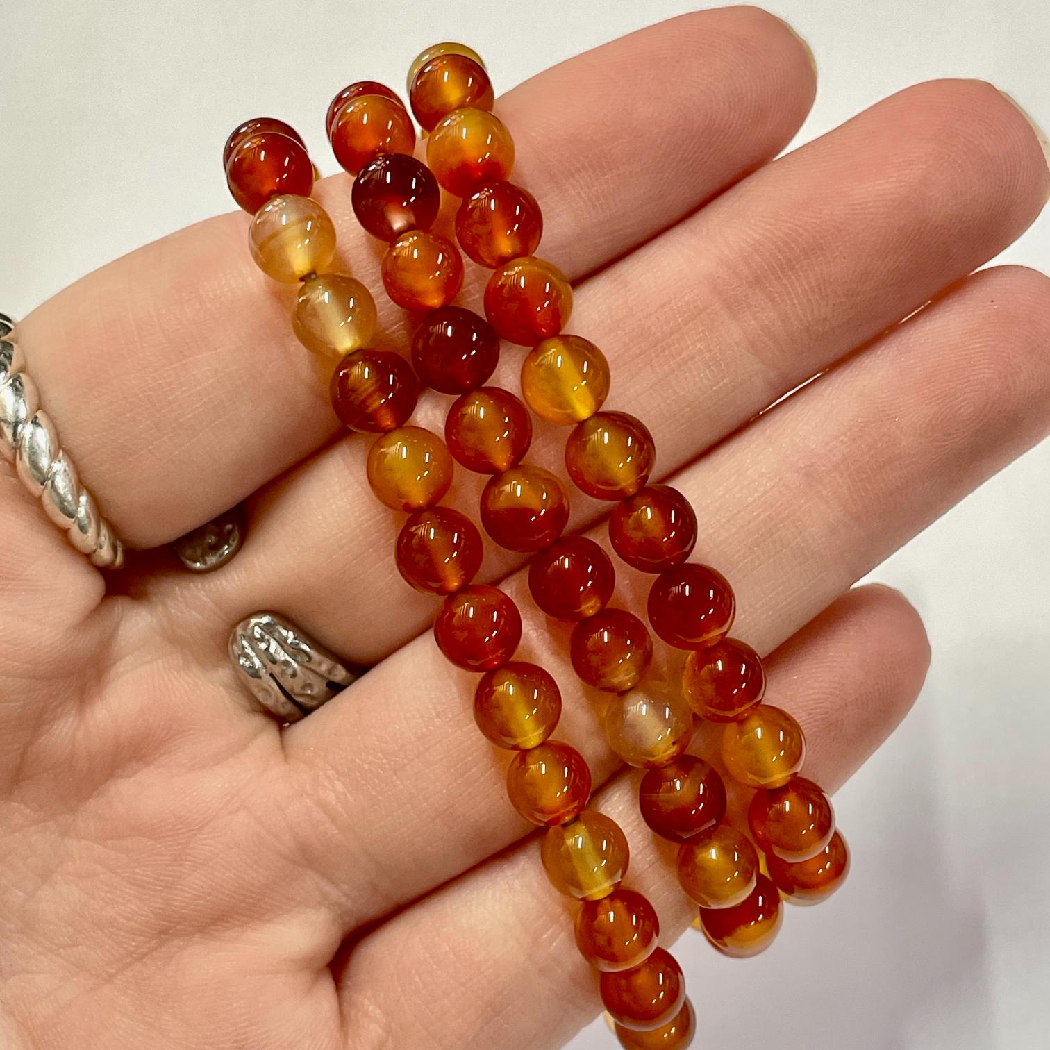 Carnelian Beads Bracelet 6mm Carnelian Beads Bracelet 6mm